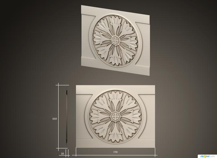 Rozette (RZ_1321) 3D model for CNC machine