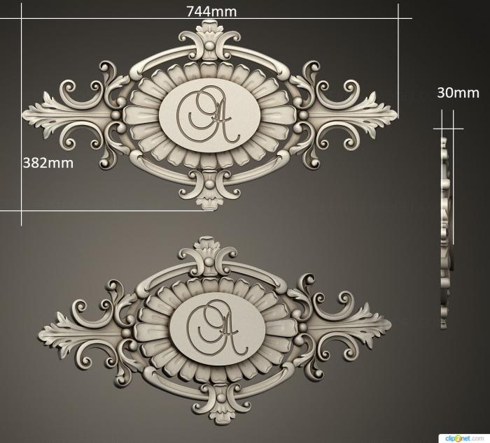 Rozette (RZ_1329) 3D model for CNC machine