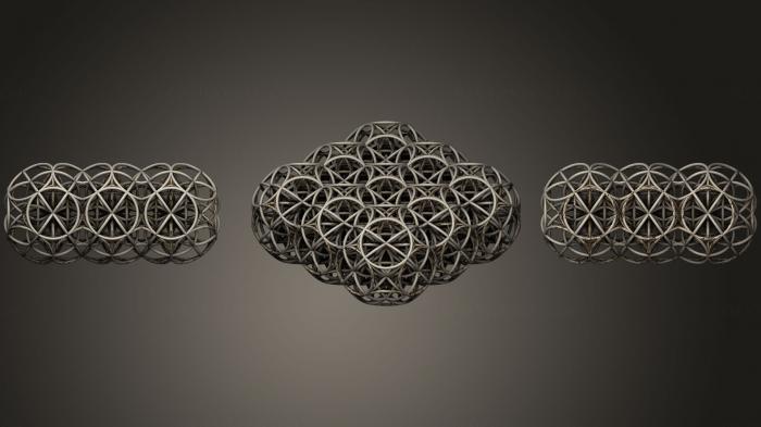 نموذج ثلاثي الأبعاد لآلة CNC الأشكال الهندسية مركز عقل الكون بذرة الحياة تاو كوا