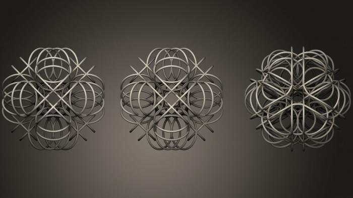 نموذج ثلاثي الأبعاد لآلة CNC الأشكال الهندسية دافيدسترلوس للإشعاع