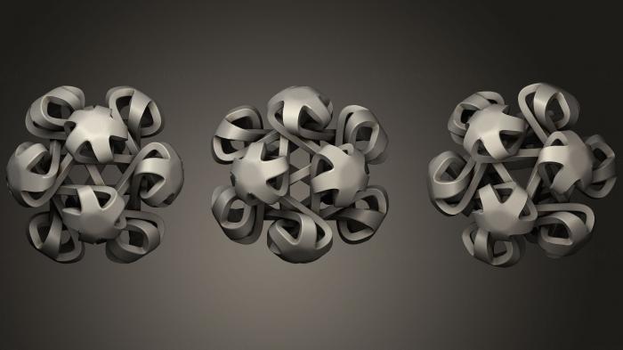 نموذج ثلاثي الأبعاد لآلة CNC الأشكال الهندسية شكل مجردة إيكوساهدرا