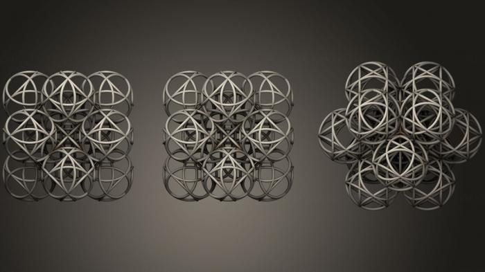 نموذج ثلاثي الأبعاد لآلة CNC الأشكال الهندسية هيكل العقل الكون