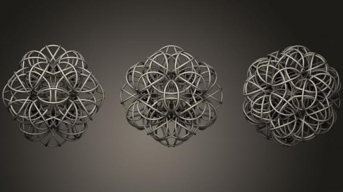 نموذج ثلاثي الأبعاد لآلة CNC الأشكال الهندسية إشعاع زهرة الأبدية