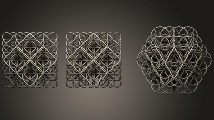 نموذج ثلاثي الأبعاد لآلة CNC الأشكال الهندسية حقل الكم زهرة تاو الأساسية