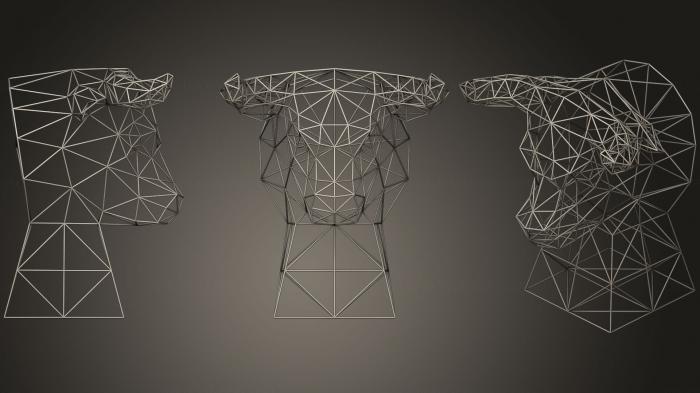 نموذج ثلاثي الأبعاد لآلة CNC الأشكال الهندسية برج الثور الجيوديسيكا السلكي