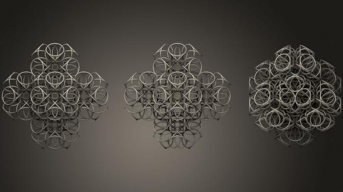 نموذج ثلاثي الأبعاد لآلة CNC الأشكال الهندسية عالم الكم الإشعاعي عكاشة الكون
