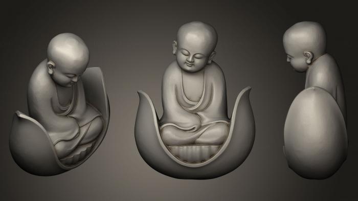 Buddha figurines (STKBD_0032) 3D model for CNC machine