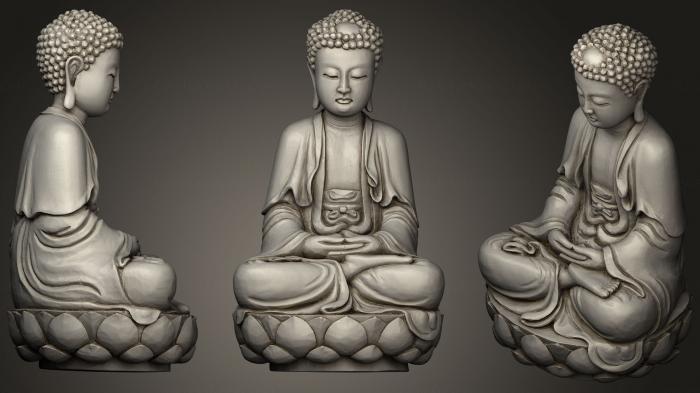 Buddha figurines (STKBD_0126) 3D model for CNC machine