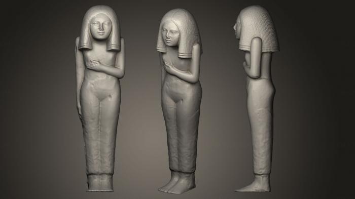 نموذج ثلاثي الأبعاد لآلة CNC التماثيل والنقوش المصرية امرأة مصرية واقفة