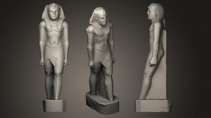 نموذج ثلاثي الأبعاد لآلة CNC التماثيل والنقوش المصرية Estatua inacabada faran