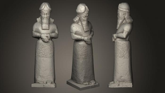 نموذج ثلاثي الأبعاد لآلة CNC التماثيل والنقوش المصرية تمثال معبد نابو الآشوري الجديد