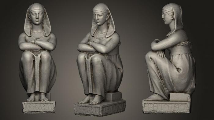 نموذج ثلاثي الأبعاد لآلة CNC التماثيل والنقوش المصرية تمثال لكاهنة داعش
