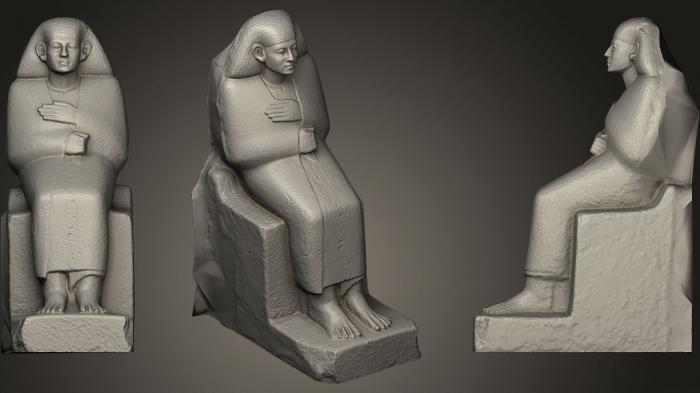 نموذج ثلاثي الأبعاد لآلة CNC التماثيل والنقوش المصرية تمثال لرحانخ جالس 147