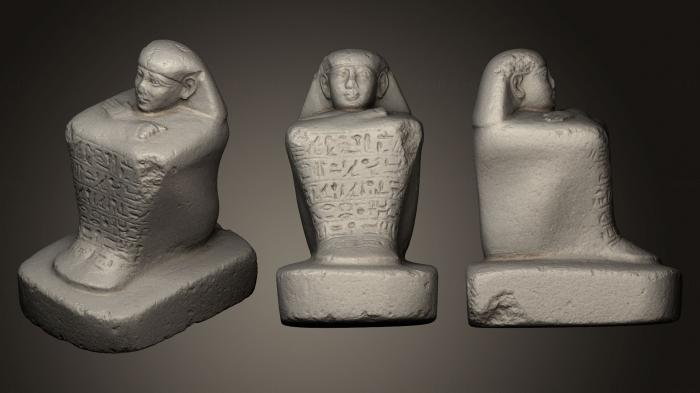 نموذج ثلاثي الأبعاد لآلة CNC التماثيل والنقوش المصرية تمثال كتلة محفور