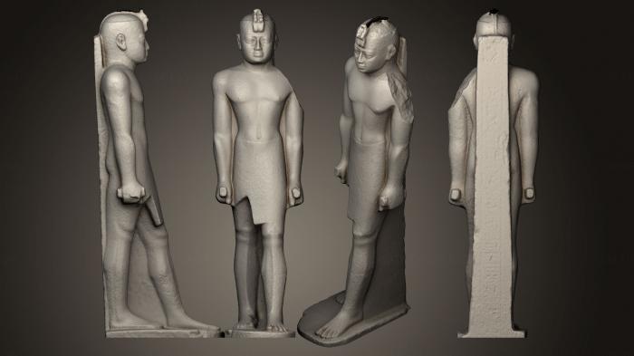 نموذج ثلاثي الأبعاد لآلة CNC التماثيل والنقوش المصرية تمثال الملك سينكامنيسكين