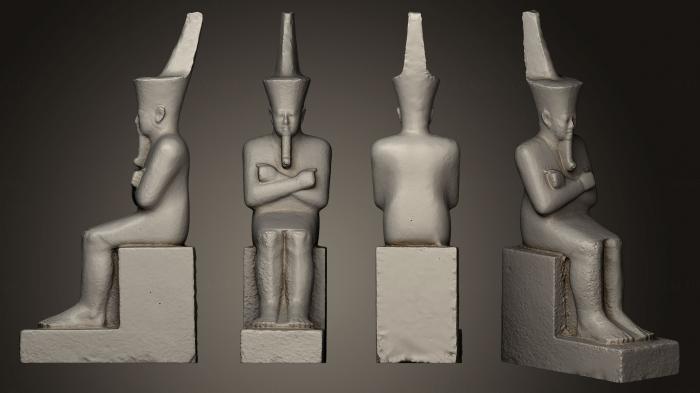 نموذج ثلاثي الأبعاد لآلة CNC التماثيل والنقوش المصرية تمثال منتوحتب الثاني