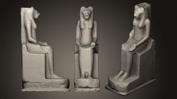 نموذج ثلاثي الأبعاد لآلة CNC التماثيل والنقوش المصرية تمثال سخمت