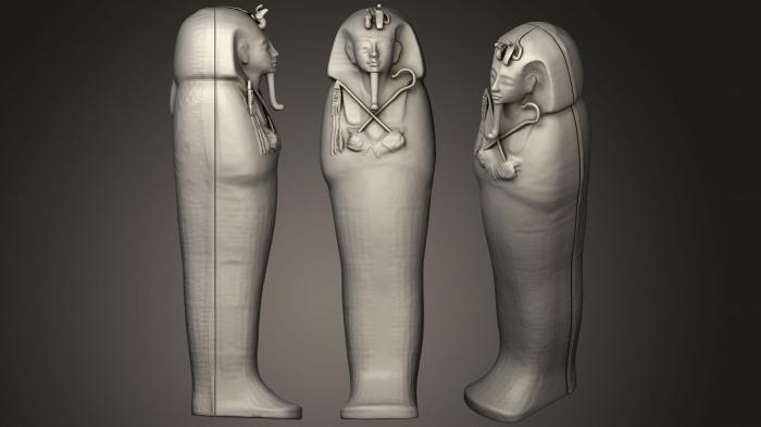 نموذج ثلاثي الأبعاد لآلة CNC التماثيل والنقوش المصرية تابوت توت تمخ آمون