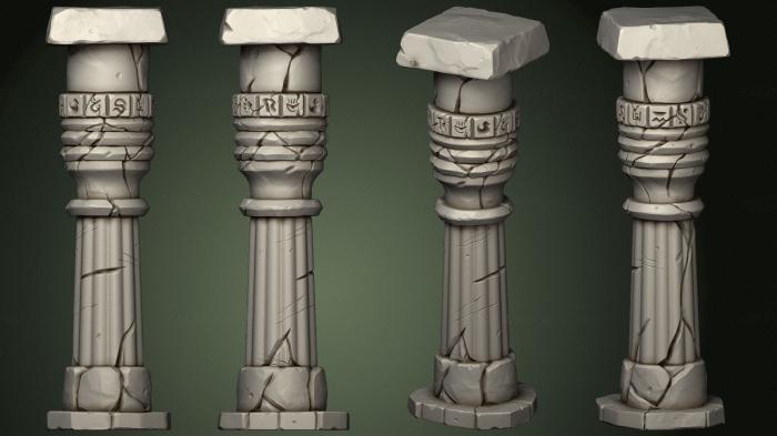 Egyptian statues and reliefs (STKE_0202) 3D model for CNC machine