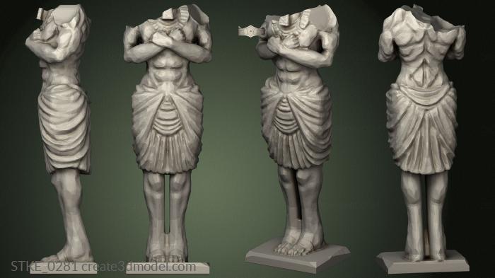 Egyptian statues and reliefs (STKE_0281) 3D model for CNC machine