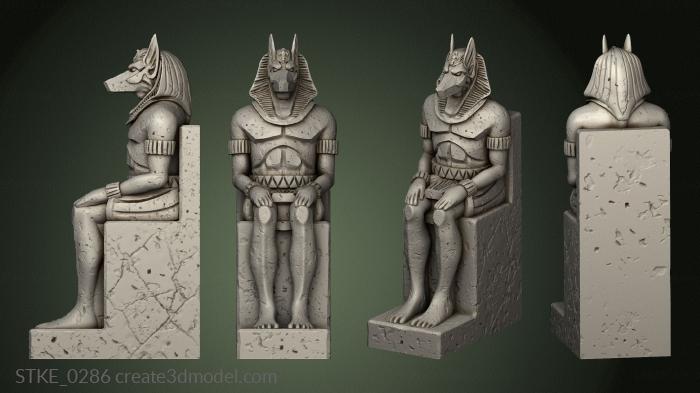 Egyptian statues and reliefs (STKE_0286) 3D model for CNC machine
