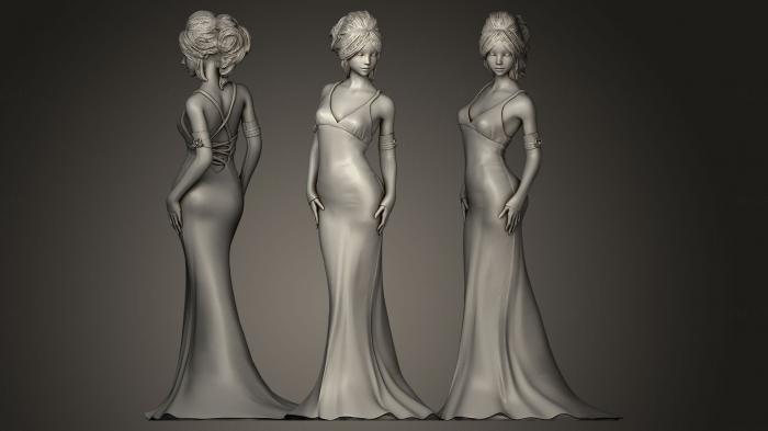 Figurines of girls (STKGL_0036) 3D model for CNC machine