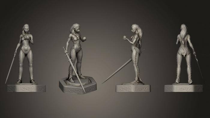 Figurines of girls (STKGL_0068) 3D model for CNC machine