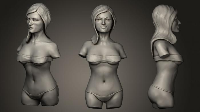نموذج ثلاثي الأبعاد لآلة CNC تماثيل الفتيات تمثال نصفي امرأة هلك