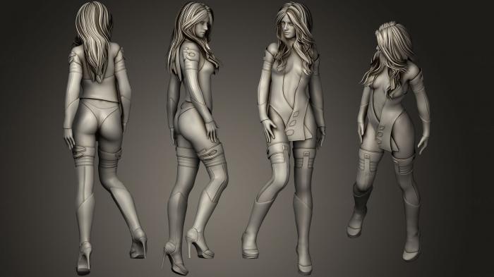 Figurines of girls (STKGL_0283) 3D model for CNC machine