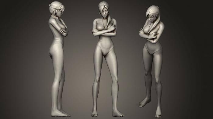 Figurines of girls (STKGL_0302) 3D model for CNC machine