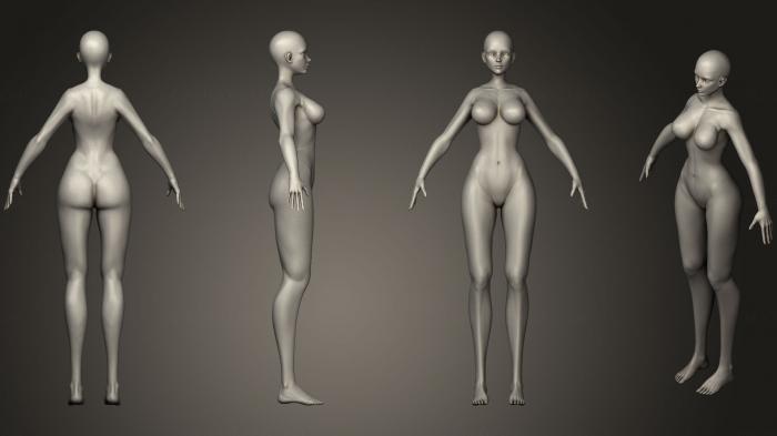 Figurines of girls (STKGL_0383) 3D model for CNC machine