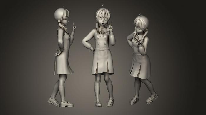 Figurines of girls (STKGL_0389) 3D model for CNC machine