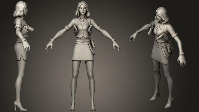 Figurines of girls (STKGL_0430) 3D model for CNC machine