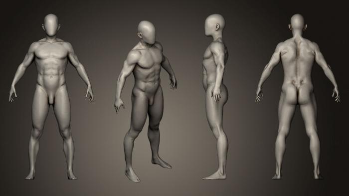 نموذج ثلاثي الأبعاد لآلة CNC تماثيل الناس نحت الجسم في Zbrish من الصفر تعليمي