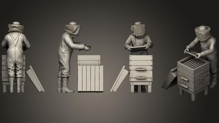 نموذج ثلاثي الأبعاد لآلة CNC تماثيل الناس المنحل ومربي النحل 3