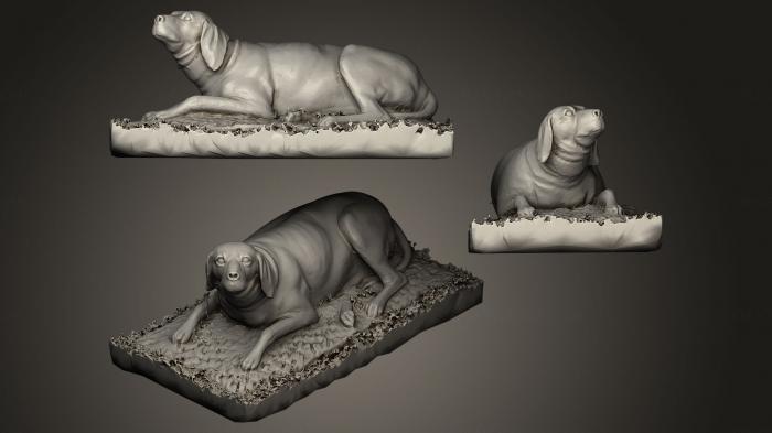 نموذج ثلاثي الأبعاد لآلة CNC التماثيل الحيوانية جاك مقبرة التماثيل