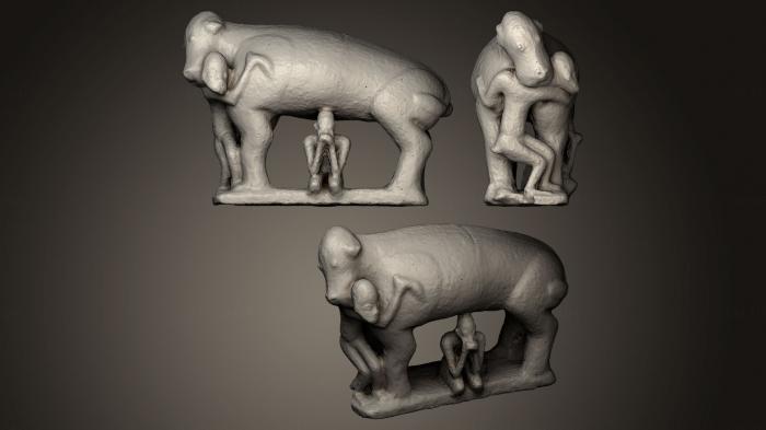 Animal figurines (STKJ_0526) 3D model for CNC machine