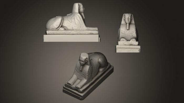 نموذج ثلاثي الأبعاد لآلة CNC تماثيل أسود نمر أبو الهول Esfinge del Templo funerario de Hatshepsut