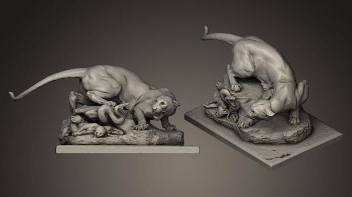 Figurines lions tigers sphinxes (STKL_0032) 3D model for CNC machine