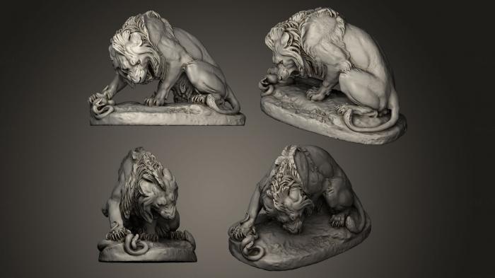 Figurines lions tigers sphinxes (STKL_0040) 3D model for CNC machine