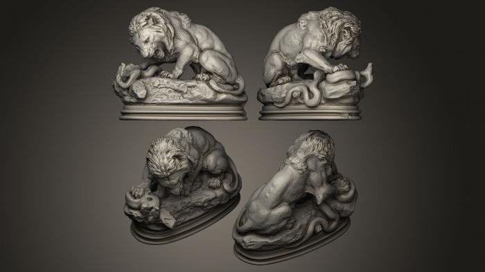 Figurines lions tigers sphinxes (STKL_0056) 3D model for CNC machine