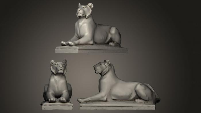 Figurines lions tigers sphinxes (STKL_0060) 3D model for CNC machine