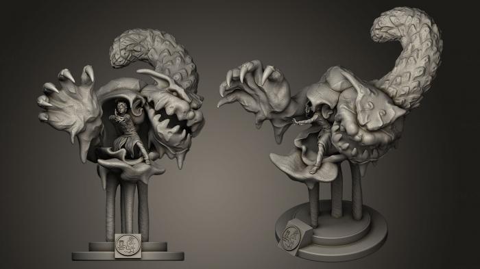 Figurines heroes, monsters and demons (STKM_0047) 3D model for CNC machine