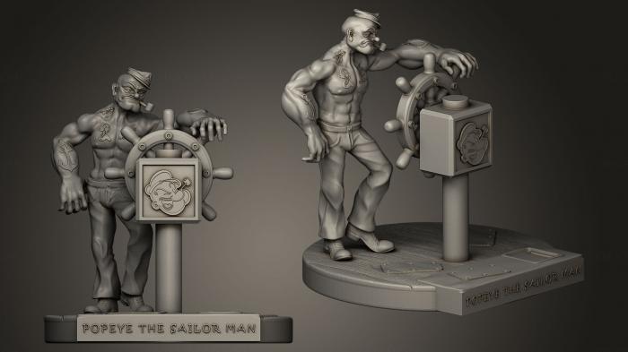 Figurines heroes, monsters and demons (STKM_0065) 3D model for CNC machine