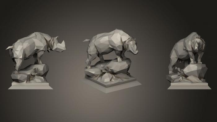 نموذج ثلاثي الأبعاد لآلة CNC التماثيل متعددة الأضلاع وحيد القرن في متحف أورساي