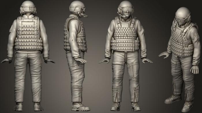 Military figurines (STKW_0253) 3D model for CNC machine