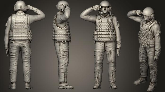 Military figurines (STKW_0254) 3D model for CNC machine