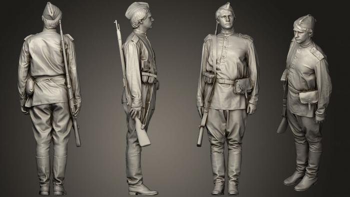 Military figurines (STKW_0480) 3D model for CNC machine