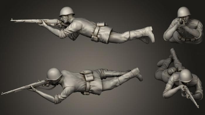 Military figurines (STKW_0525) 3D model for CNC machine