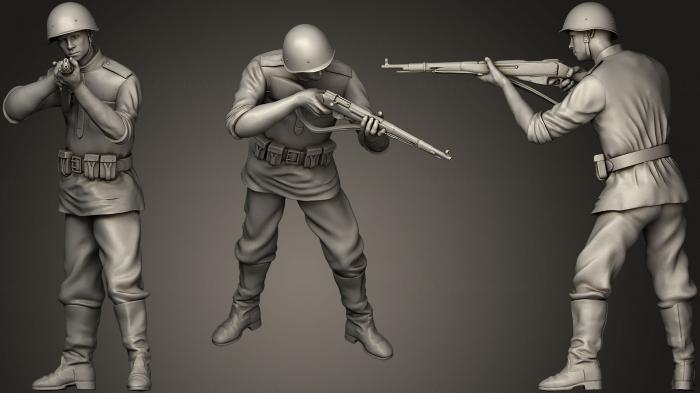 Military figurines (STKW_0528) 3D model for CNC machine